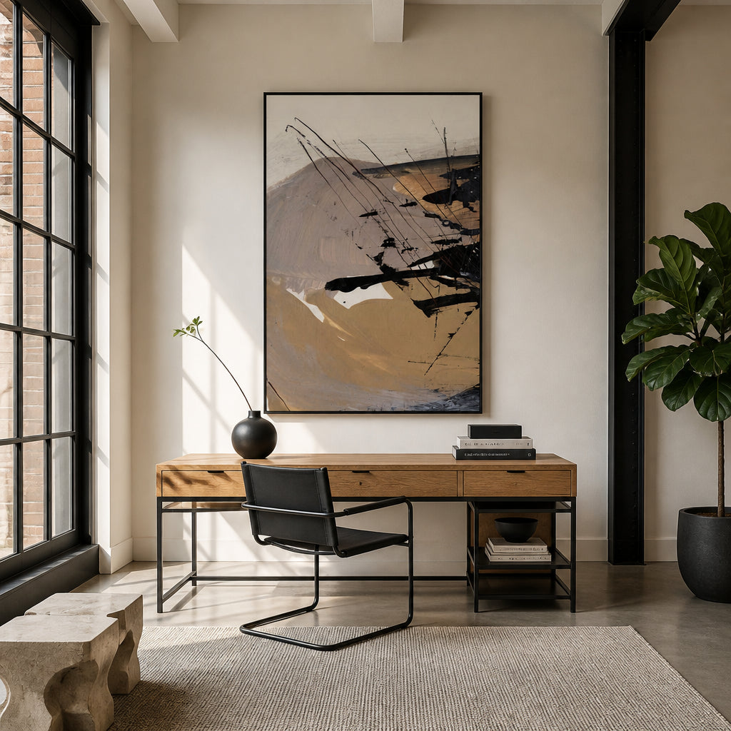 Room mockup featuring Snap No1 - abstract Art Print