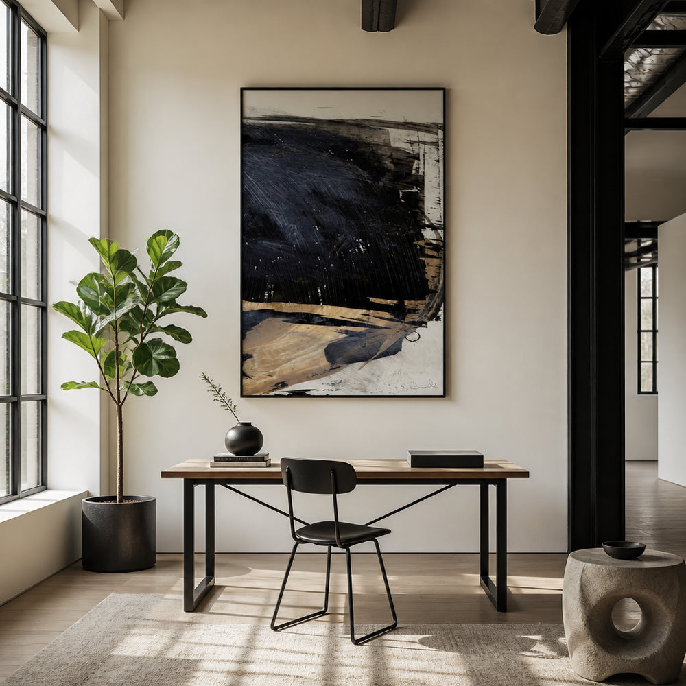 Room mockup featuring Snap No3 - abstract Art Print