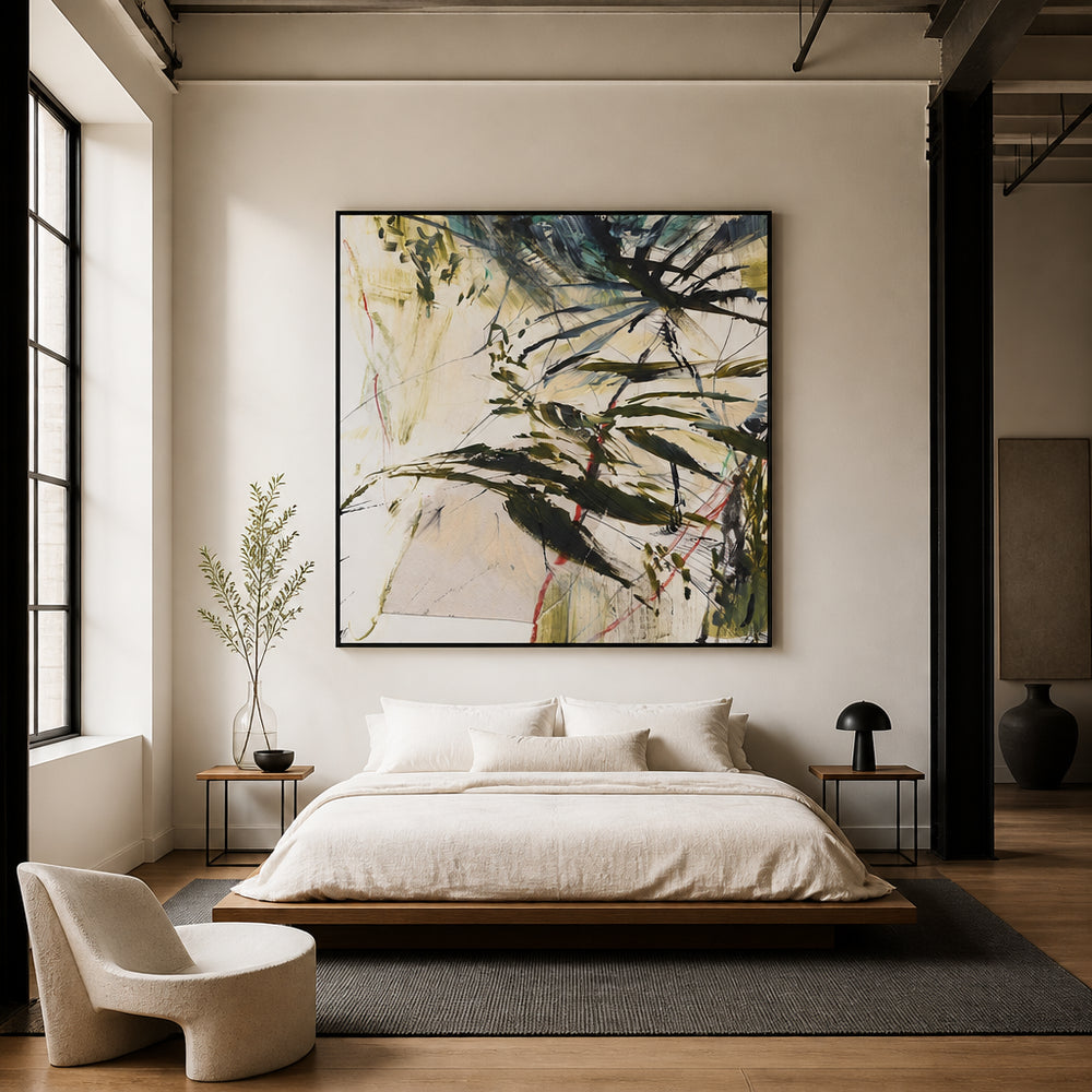 Room mockup featuring Tropical Storm - abstract Art Print
