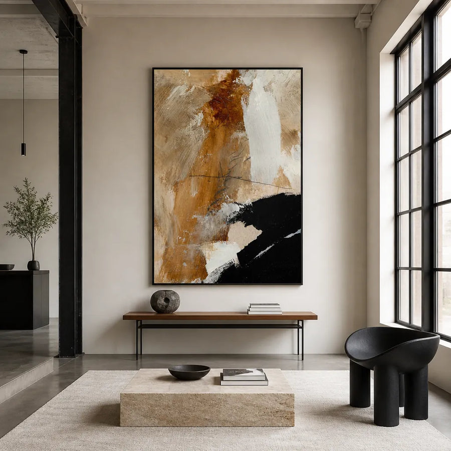 Underneath Abstract Art Print in a room setting