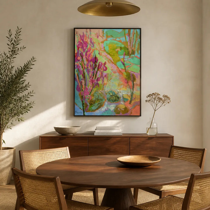 Room mockup featuring Pond of My Own II Abstract Art Print