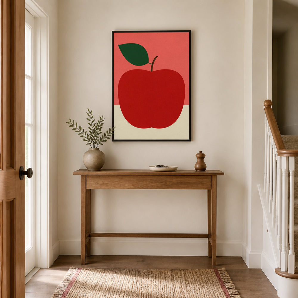 Room mockup featuring Red Apple Art Print