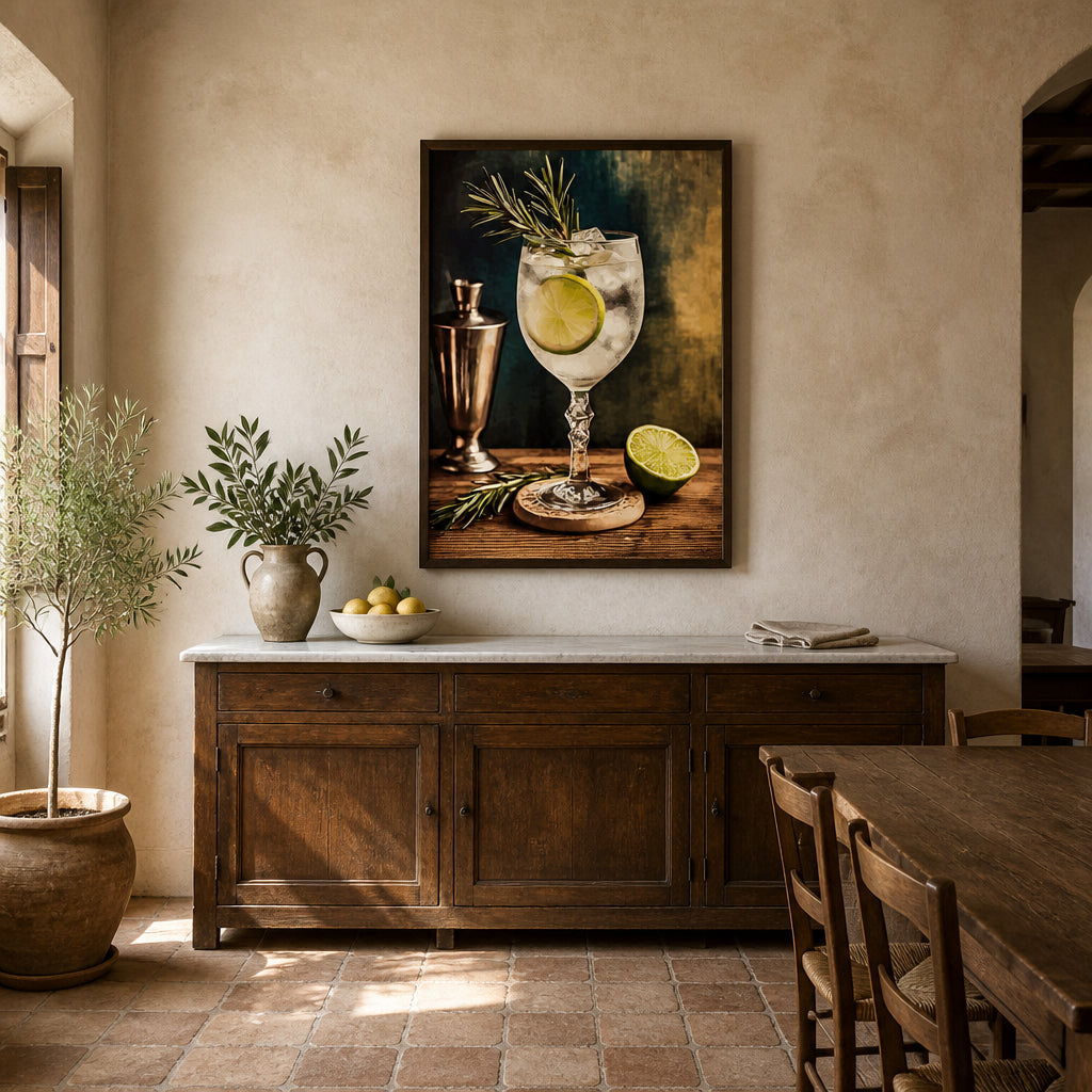 Room mockup featuring Gin & Tonic -  Art Print