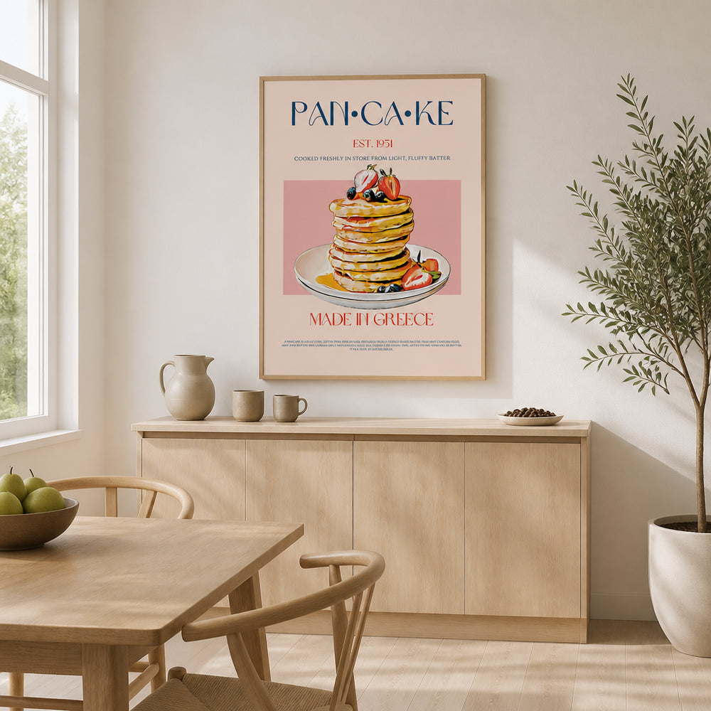 Room mockup featuring Greek Pancake -  Art Print