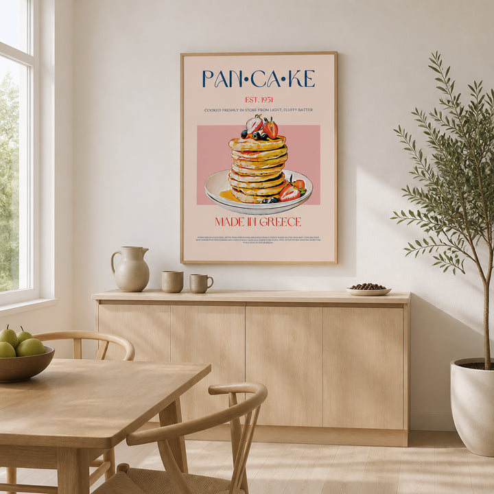Room mockup featuring Greek Pancake -  Art Print