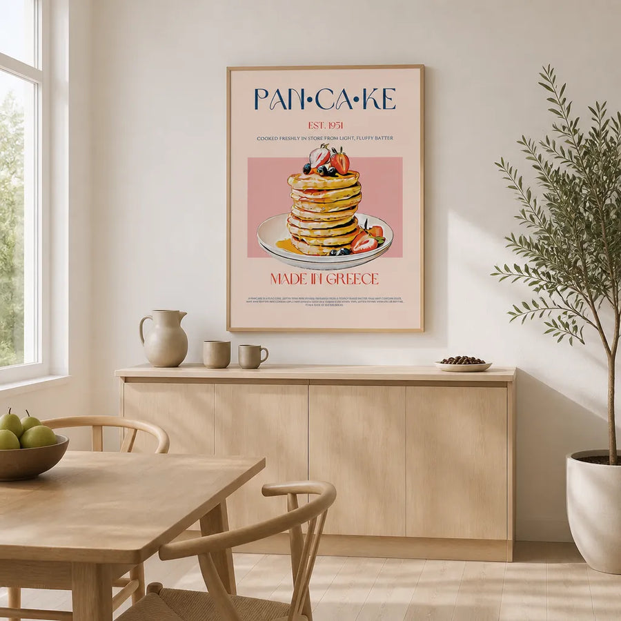 Greek Pancake -  Art Print in a room setting