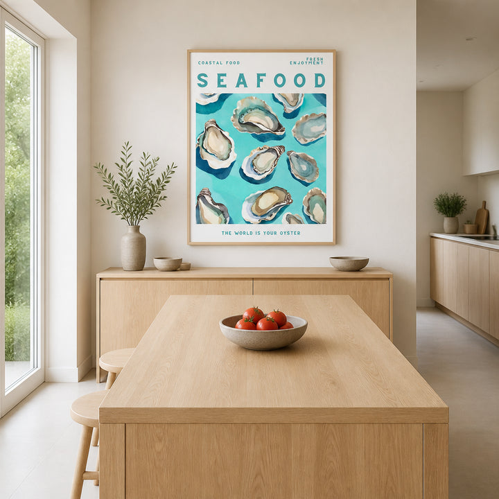 Room mockup featuring Seafood -  Art Print