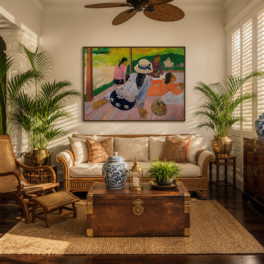 Room mockup featuring The Siesta by Paul Gauguin Art Print
