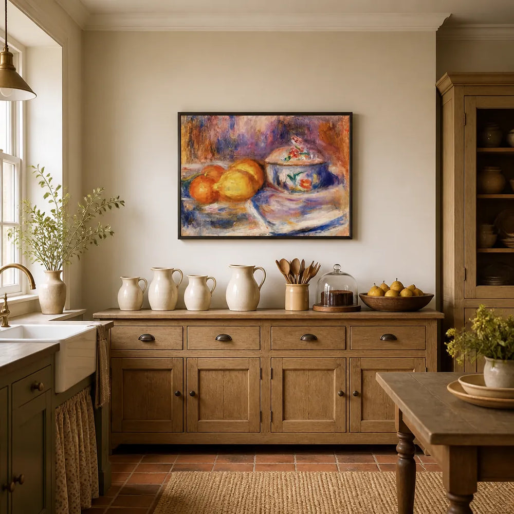 Room mockup featuring Fruit and Bonbonniere by Pierre-Auguste Renoir Art Print
