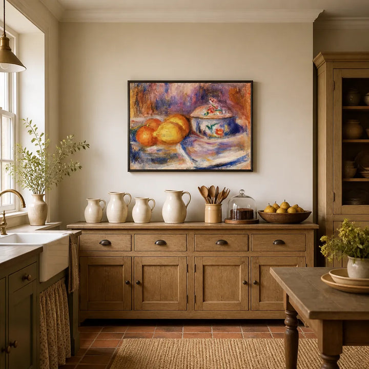 Room mockup featuring Fruit and Bonbonniere by Pierre-Auguste Renoir Art Print