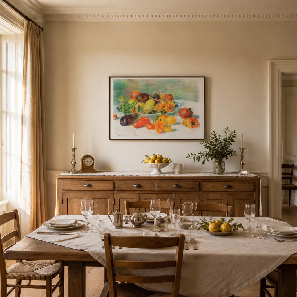 Room mockup featuring Fruits of the Midi by Renoir Art Print