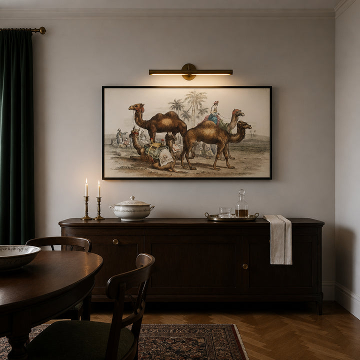 Room mockup featuring Camels of India Art Print