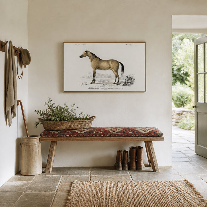 Room mockup featuring Horse by Charles Dessalines D Orbigny Art Print