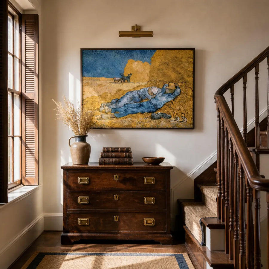 The Siesta by Vincent van Gogh Art Print in a room setting