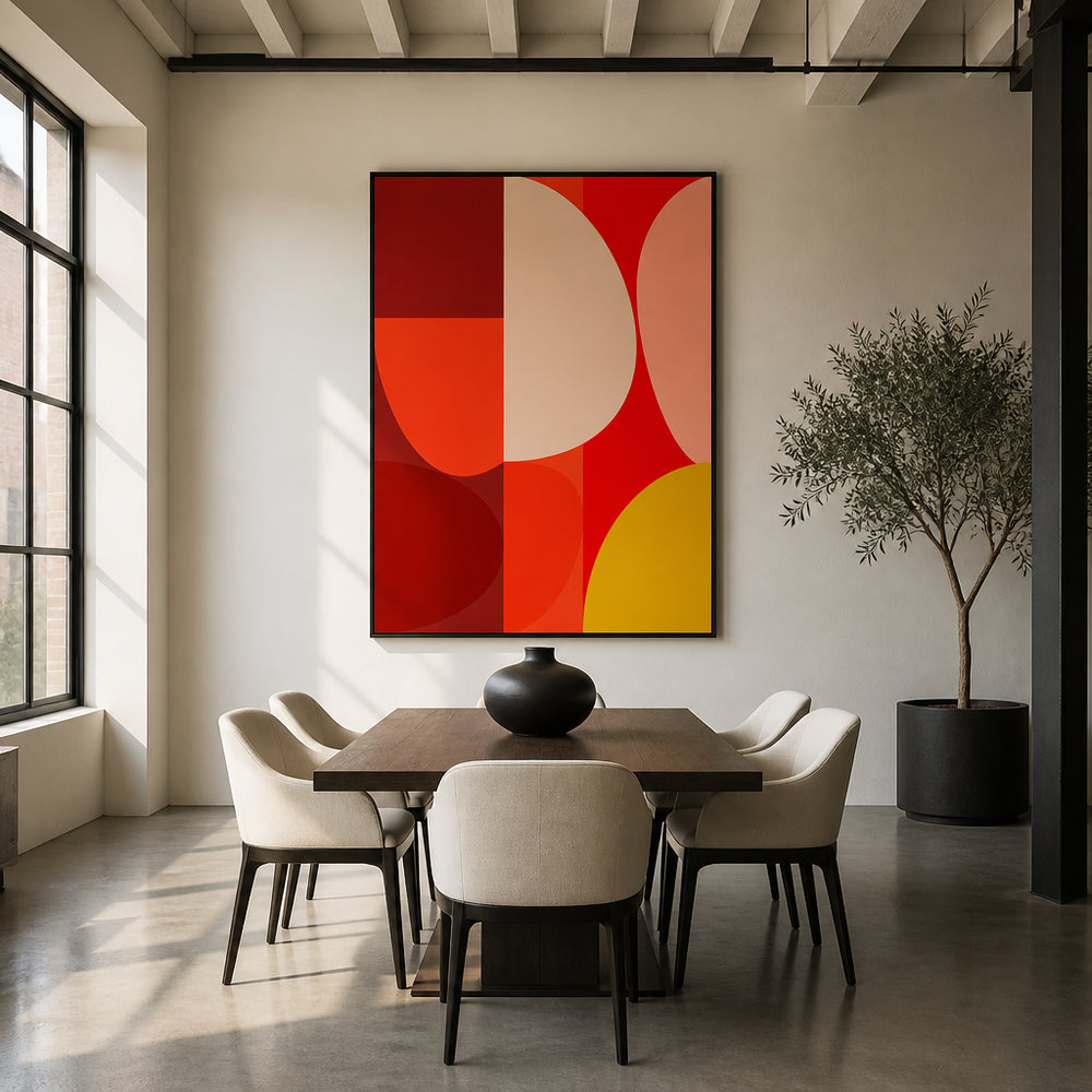 Room mockup featuring Mid Century Pastel Art Print