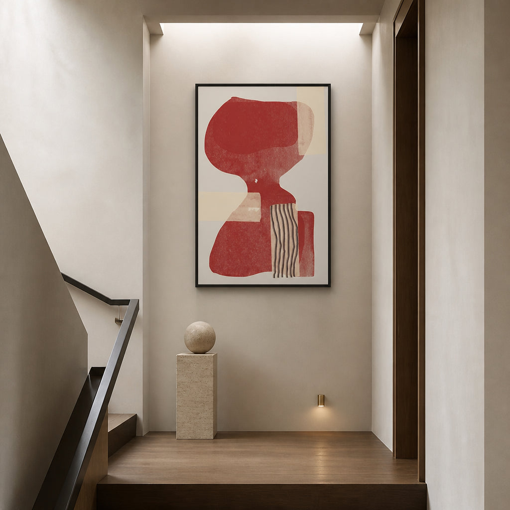 Room mockup featuring Burnt Blush in Form Art Print 1