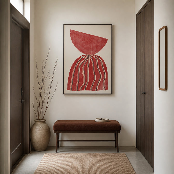 Room mockup featuring Burnt Blush in Form Art Print 2