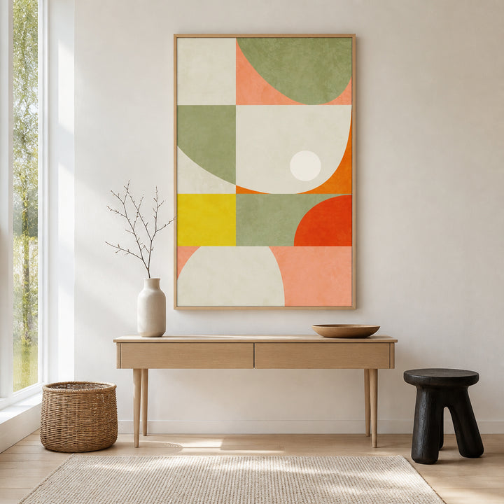 Room mockup featuring Summer Circles Art Print 3