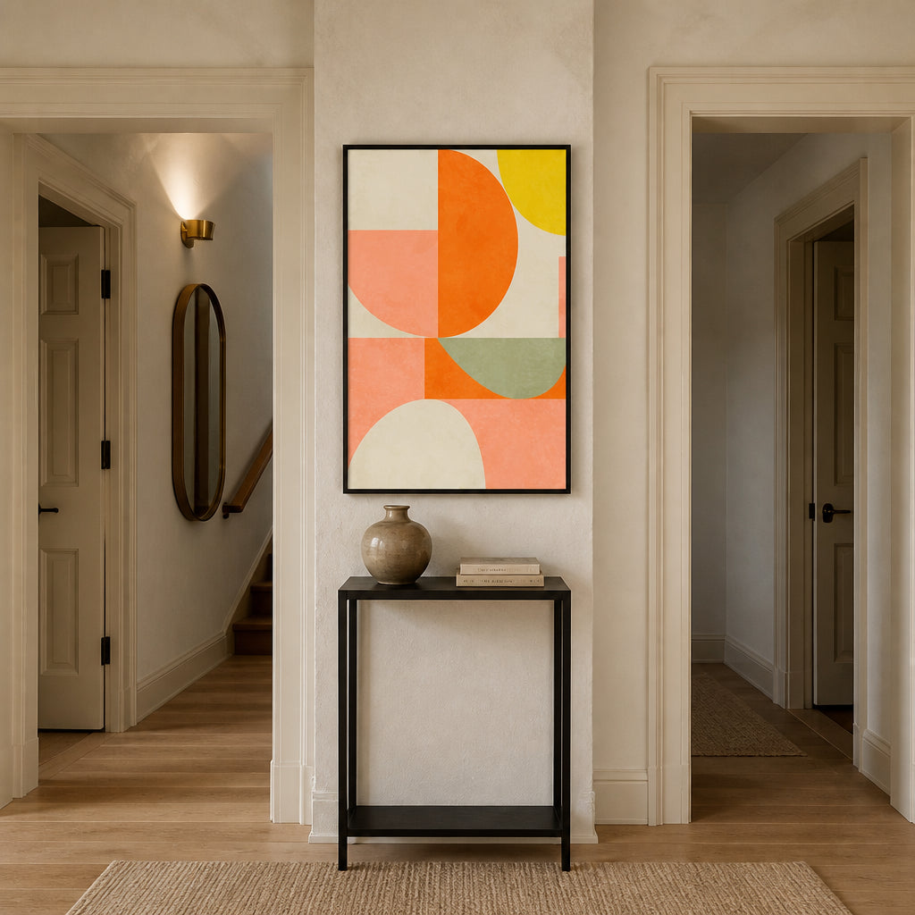 Room mockup featuring Summer Circles Art Print 2