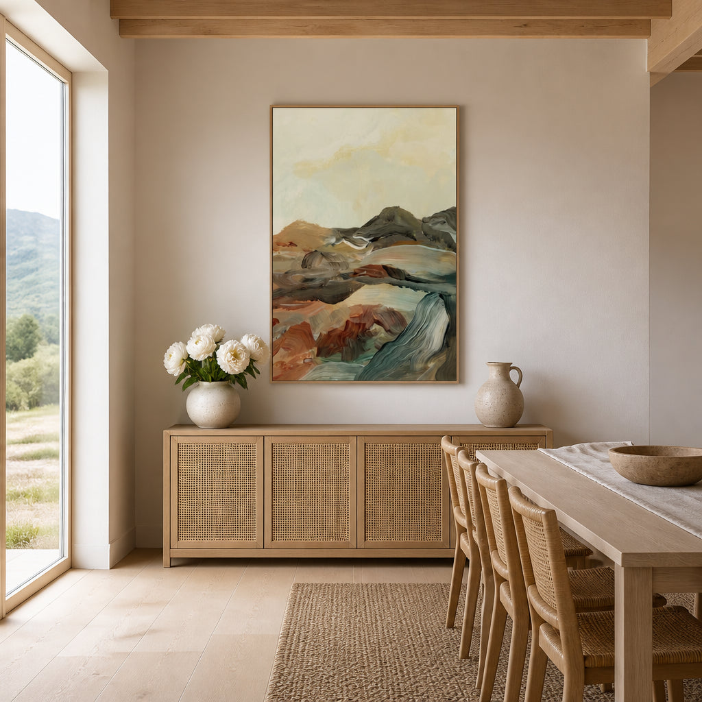 Room mockup featuring Rockpools 1 Art Print