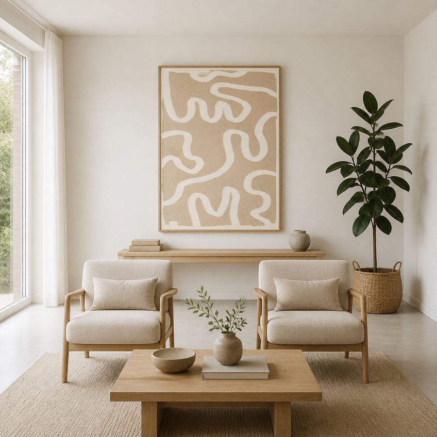 Sandstone Curves Serenity Art Print in a room setting