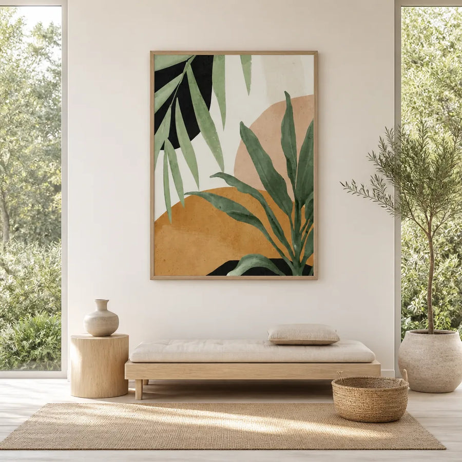 Verdant Oasis Reverie Art Print in a room setting