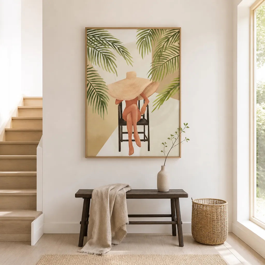 Room mockup featuring Bold Hat - Vision_web Art Print