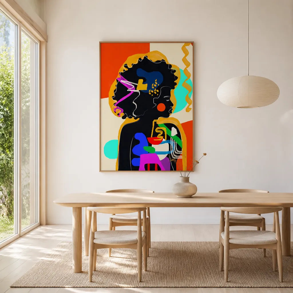 Room mockup featuring Modern Abstract Woman Collection - Collection_web Art Print