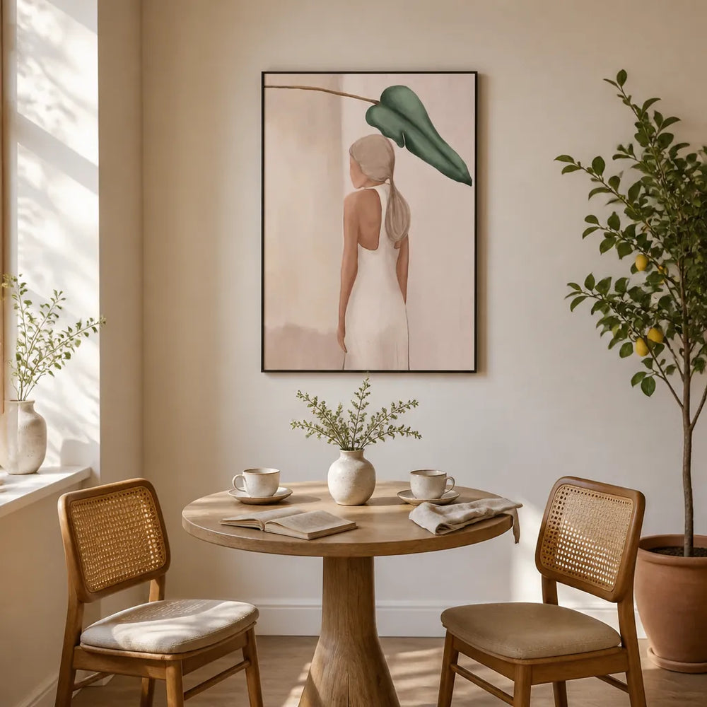 Room mockup featuring Serene Reflection - Dream_web Art Print