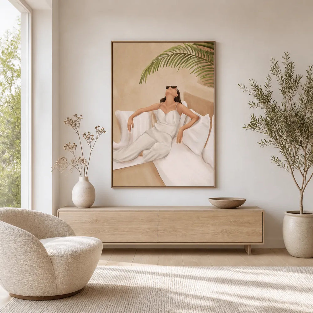 Room mockup featuring Serene Siesta Wall Art Print