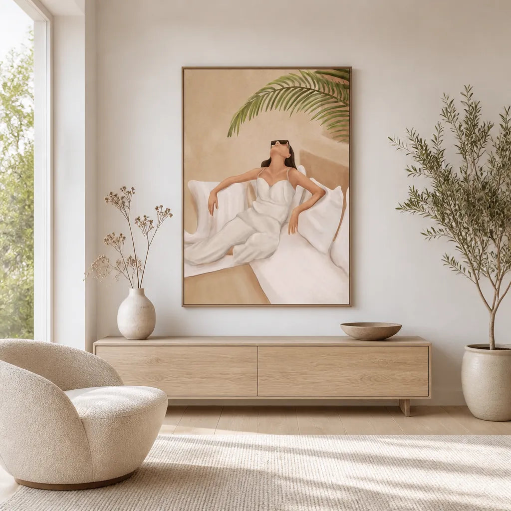 Room mockup featuring Serene Siesta Wall Art Print