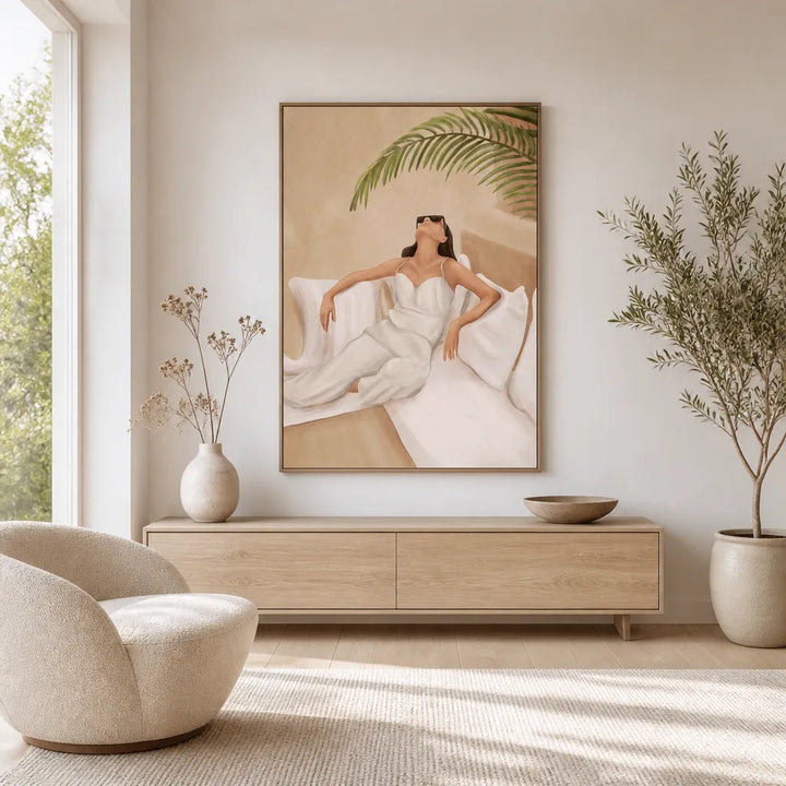 Room mockup featuring Serene Siesta Wall Art Print