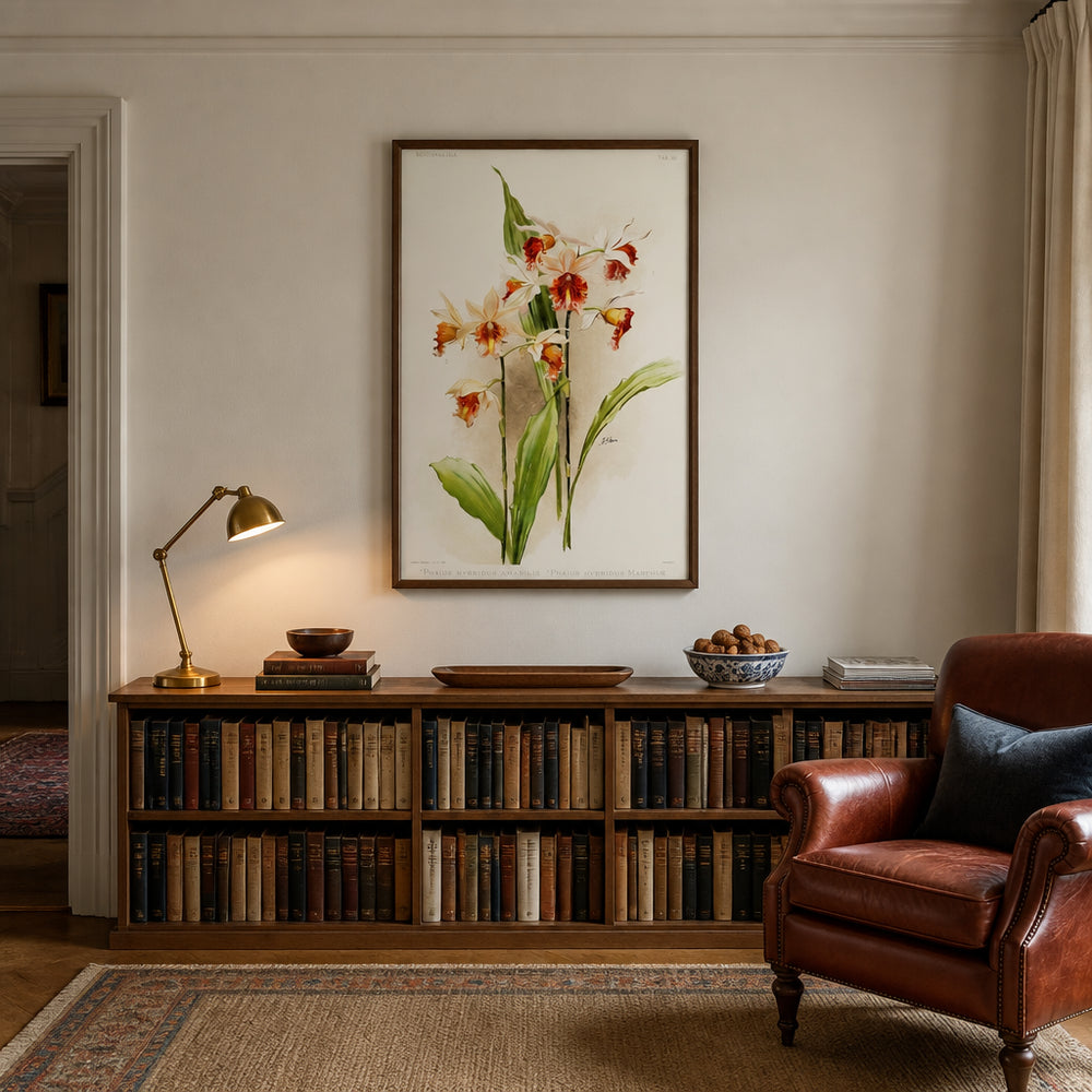 Room mockup featuring Orchid Hybrid Art Print