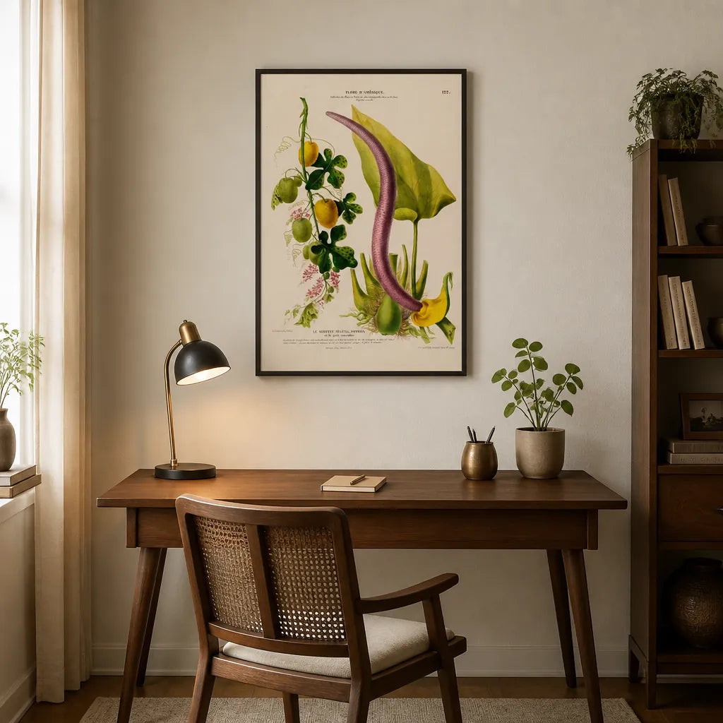 Room mockup featuring Serpent Plant Art Print