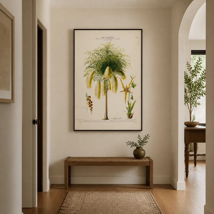 Room mockup featuring Celery Palm Art Print