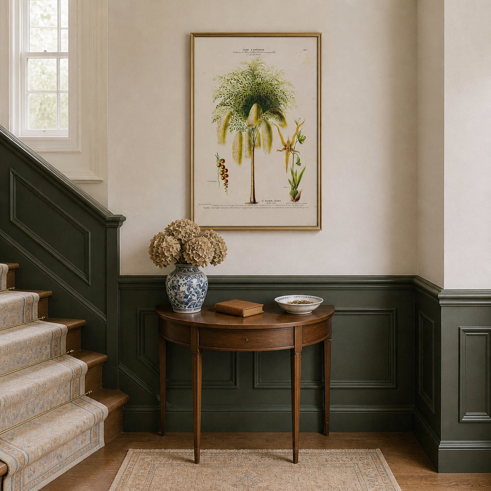 Room mockup featuring Celery Palm Art Print