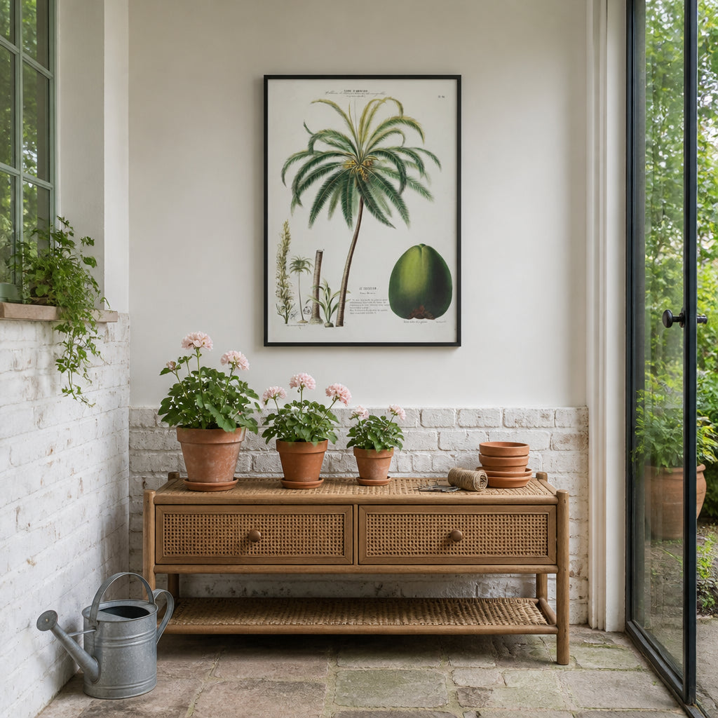Room mockup featuring Coconut Tree Art Print