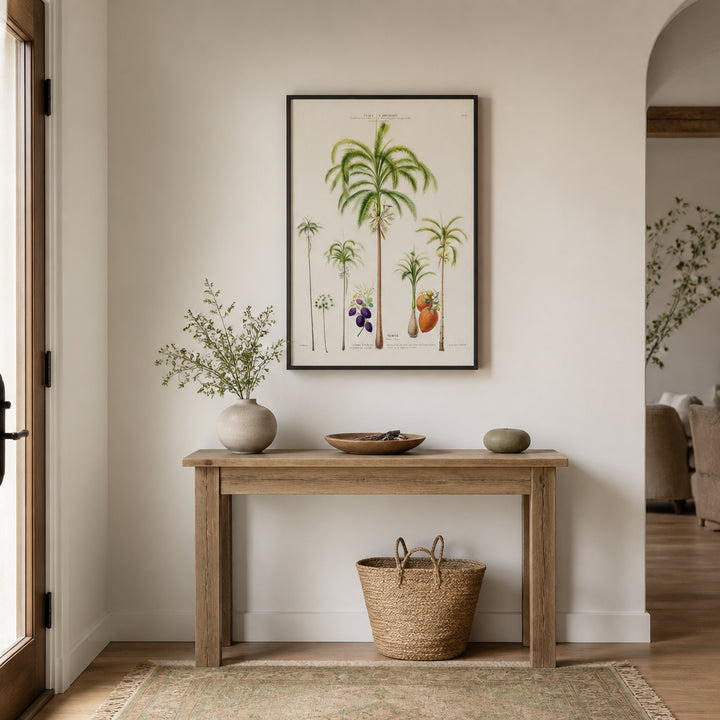 Room mockup featuring Coconut Tree Vintage Art Print