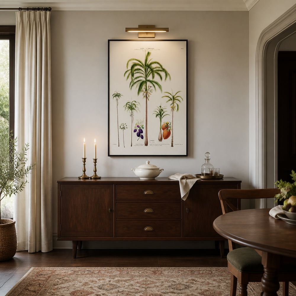 Room mockup featuring Coconut Tree Vintage Art Print