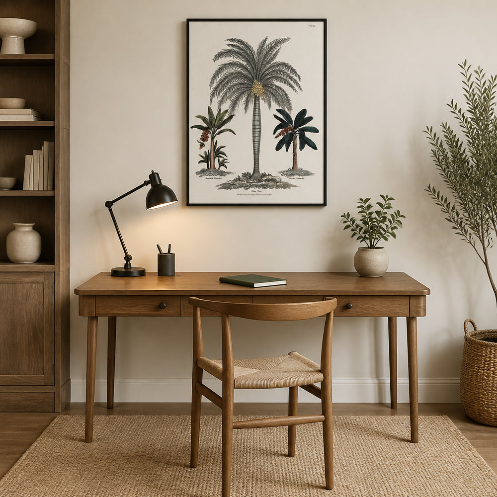 Room mockup featuring Banana and Date Palm Art Print