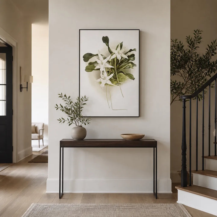 Room mockup featuring Orchid Illustration Art Print