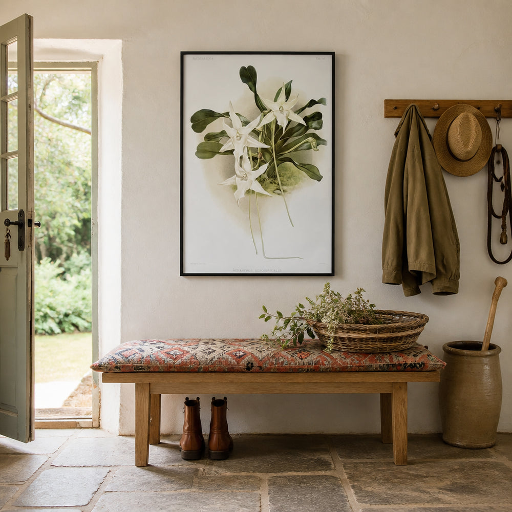 Room mockup featuring Orchid Illustration Art Print