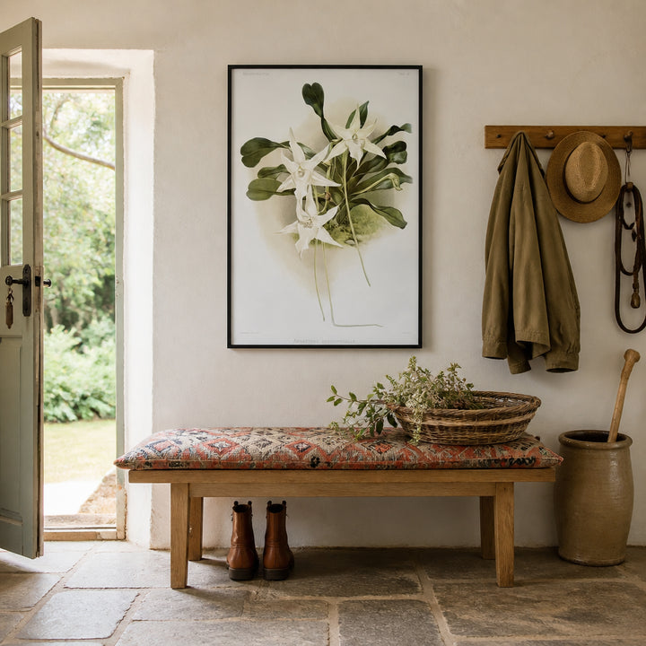 Room mockup featuring Orchid Illustration Art Print