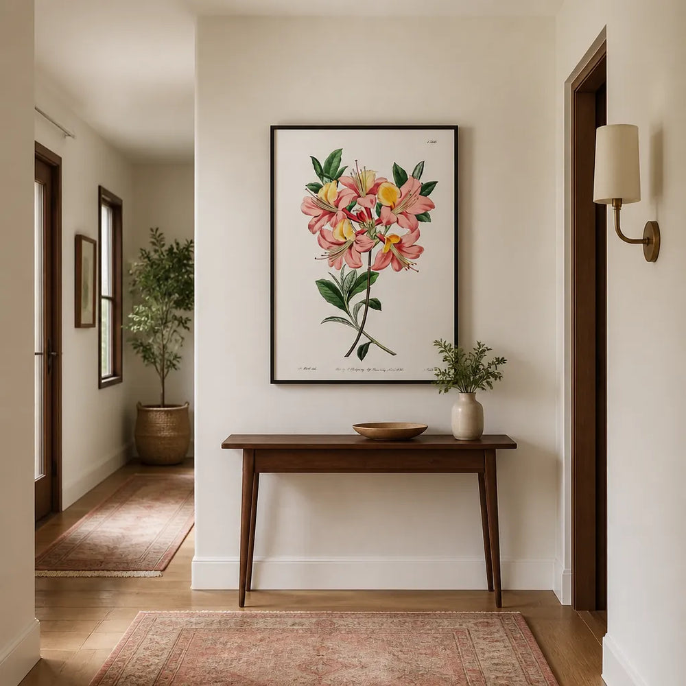 Room mockup featuring Pontic Azalea Art Print