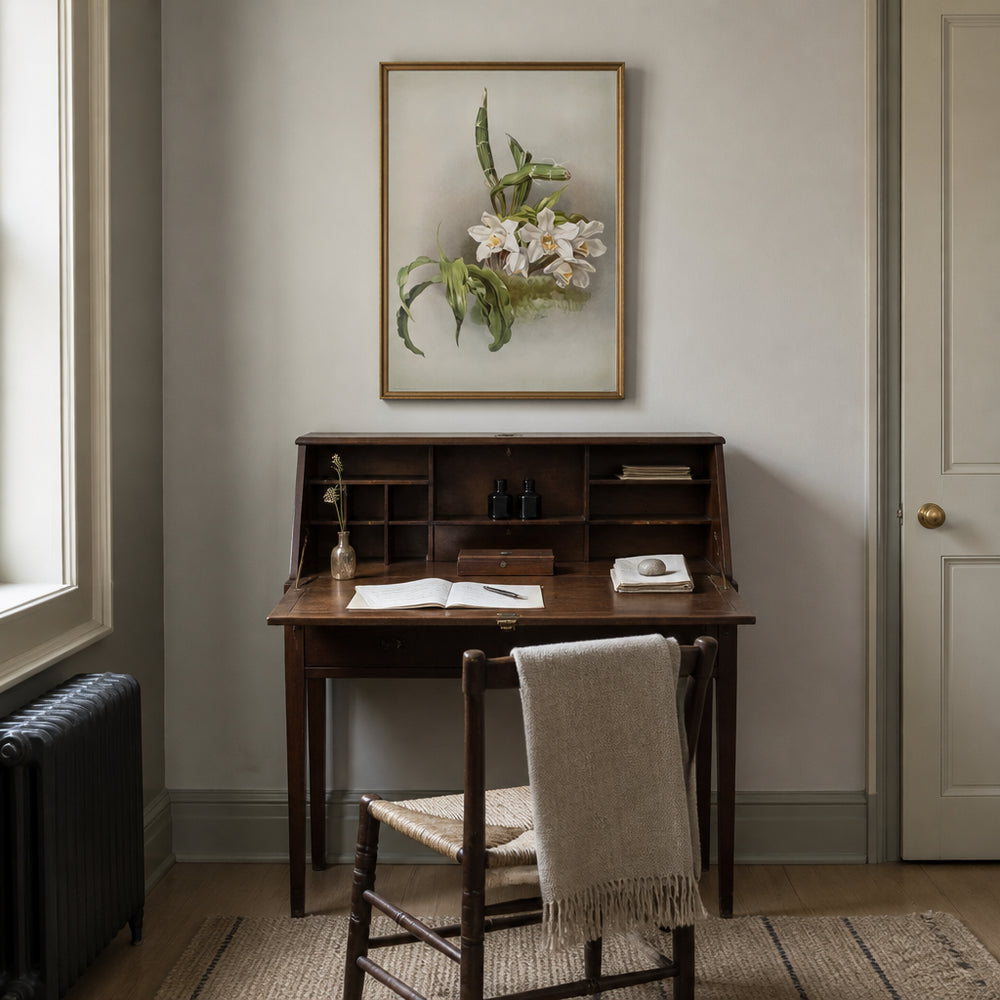 Room mockup featuring Orchid Botanical Art Print