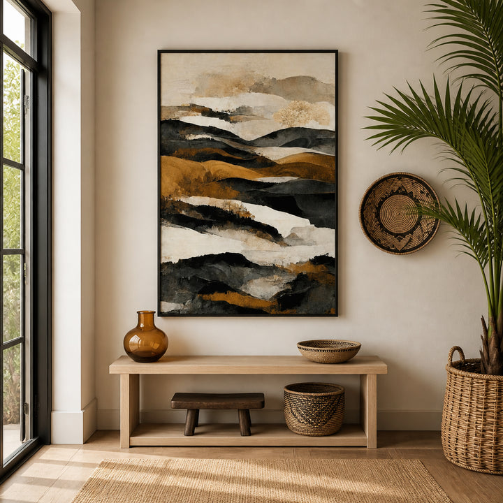 Room mockup featuring Golden Landscape Art Print