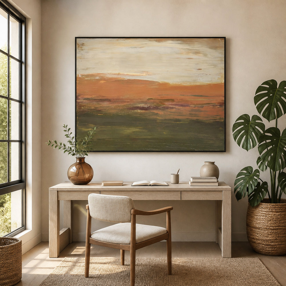 Room mockup featuring Saffron Landscape Art Print
