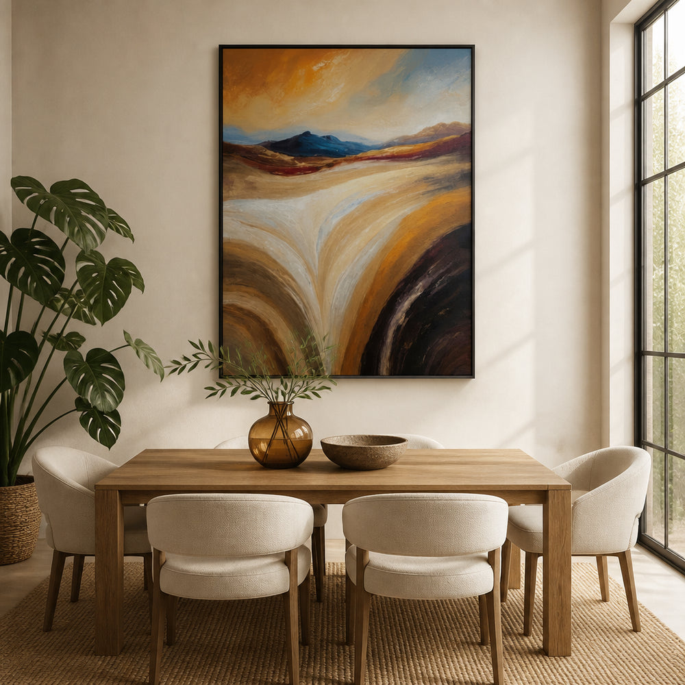 Room mockup featuring Earth and Fire Art Print