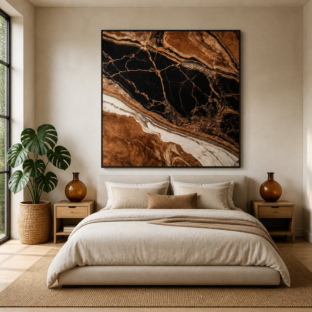 Room mockup featuring Molten Earth Veins Art Print