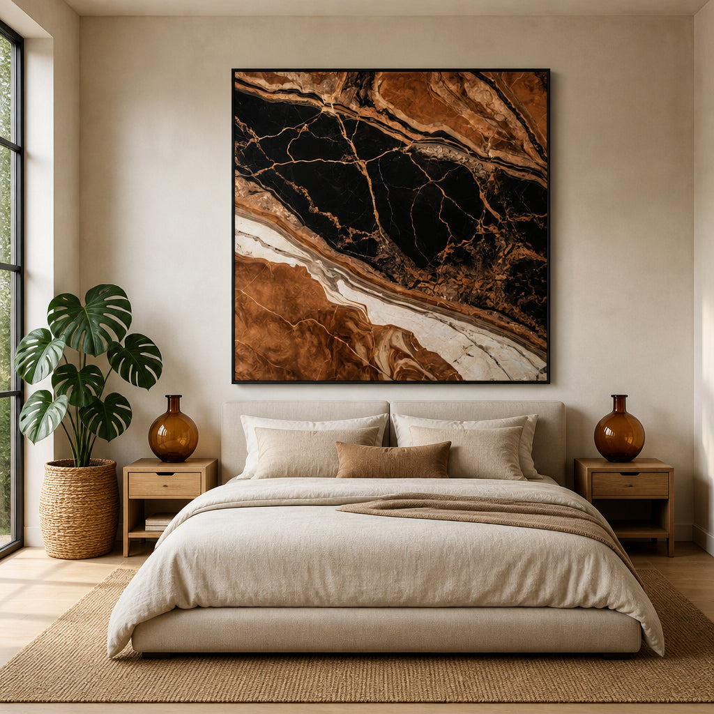 Room mockup featuring Molten Earth Veins Art Print